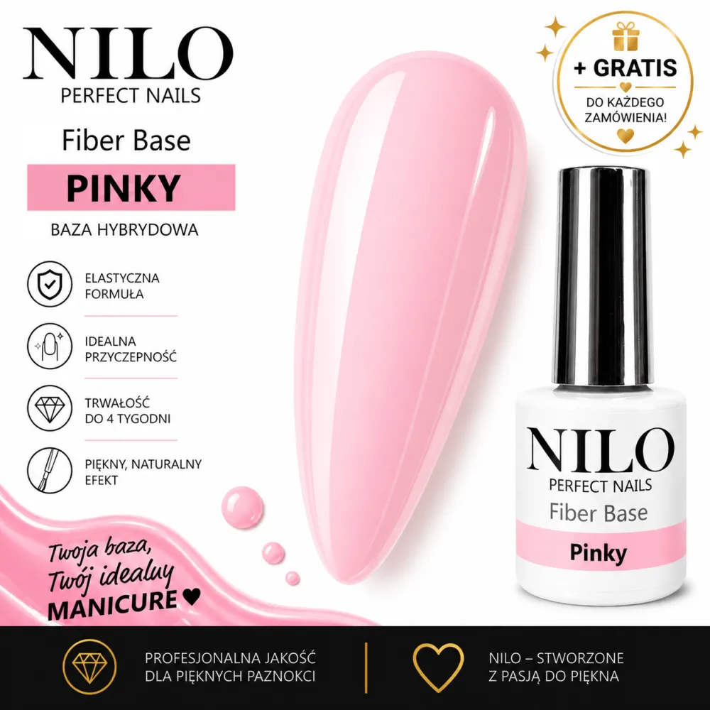 Baza Hybrydowa NILO Fiber Base Pinky 10ml